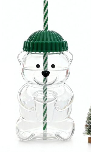 Bear-Shaped Glass Cup