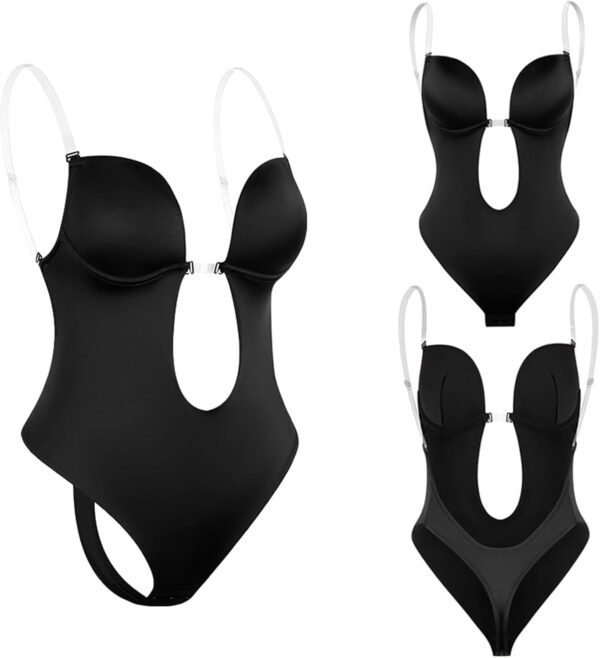 Plunge Bra Thong Body Suit
